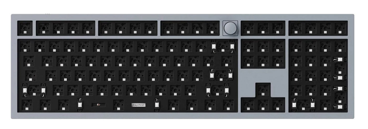 Keychron Q6 w/ Knob Grey Aluminum Barebones Mechanical Keyboard