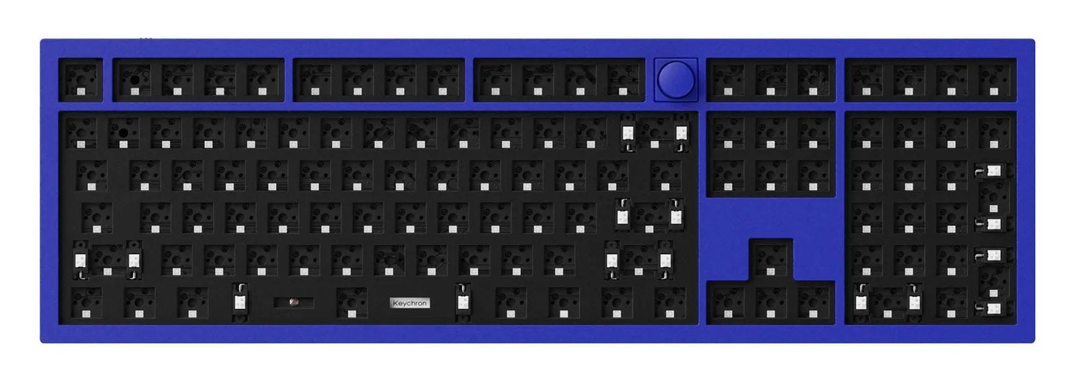 Keychron Q6 w/ Knob Blue Aluminum Barebones Mechanical Keyboard