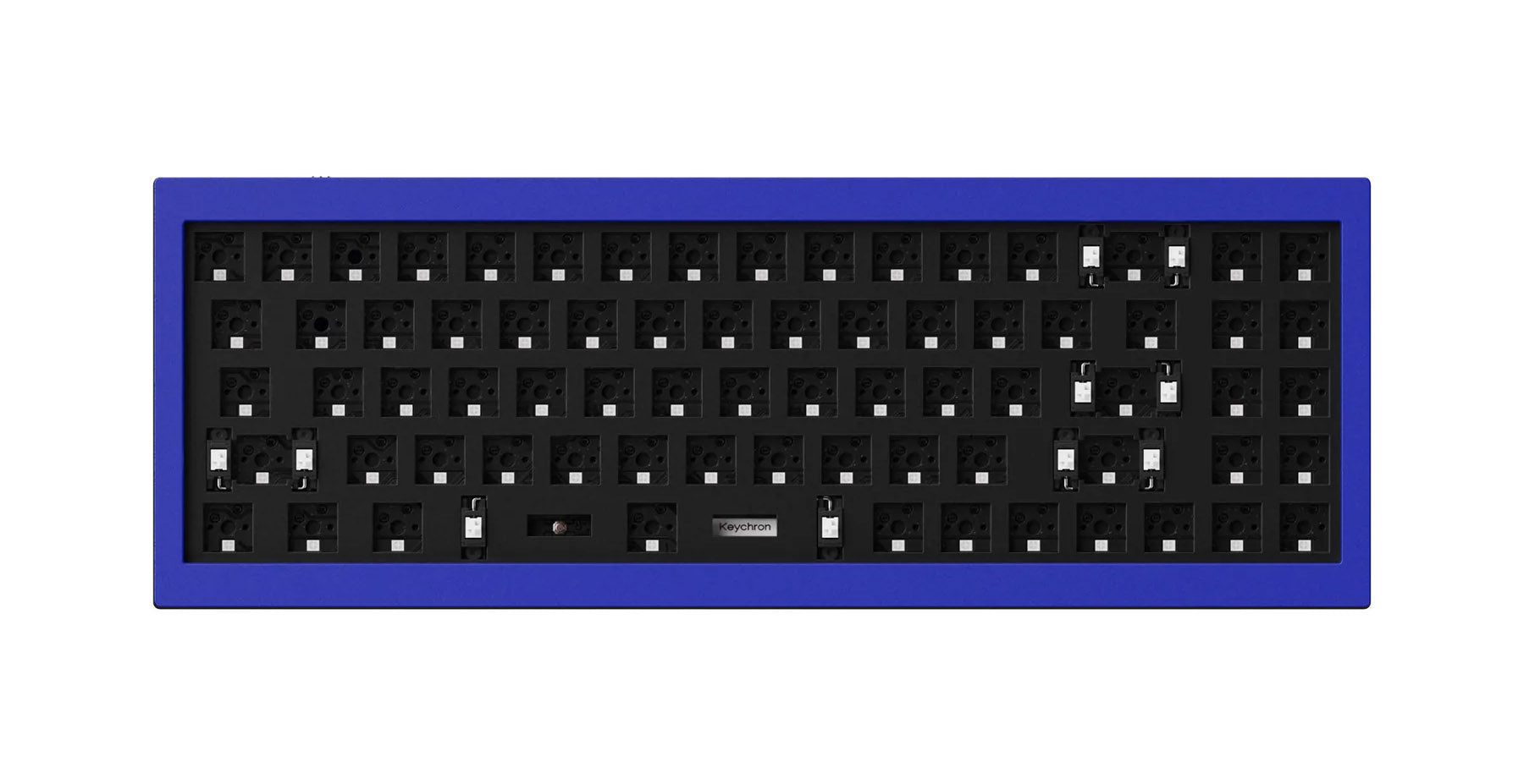 Keychron Q7 Blue Aluminum Barebones Mechanical Keyboard
