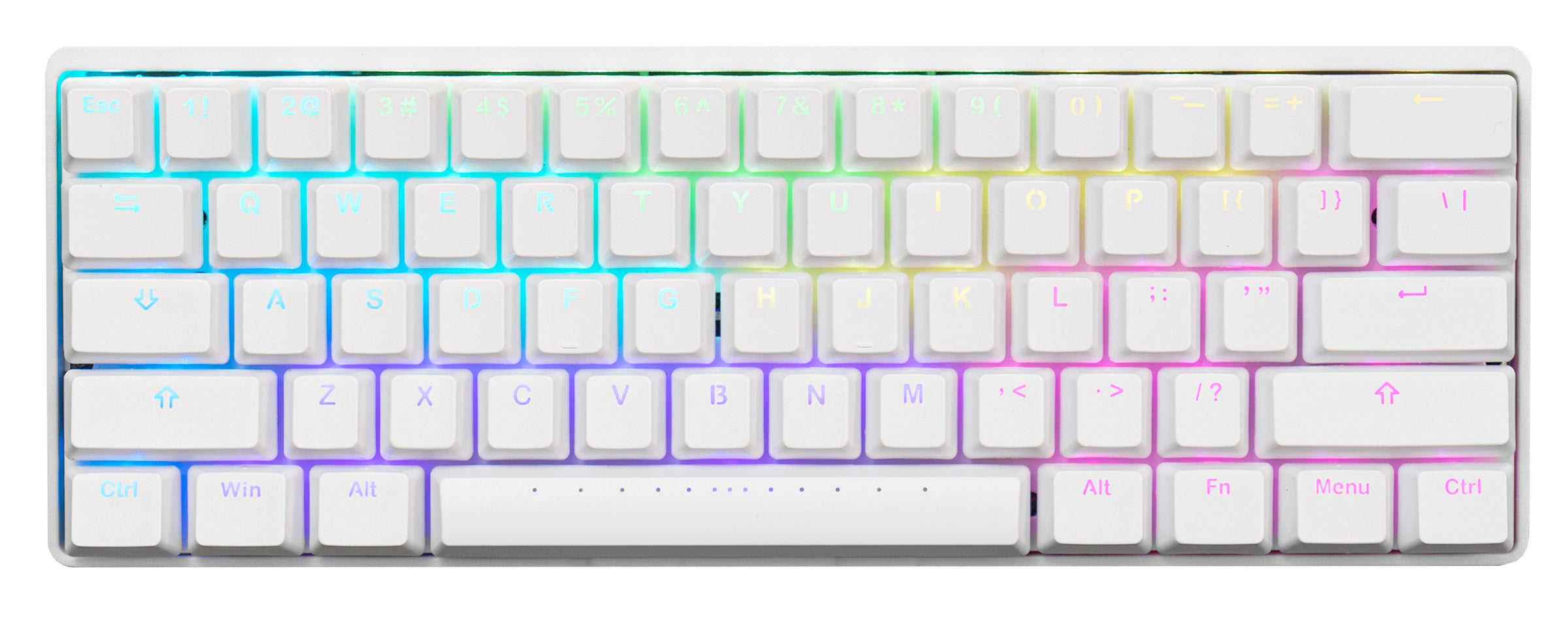 Vortex New POK3R White Aluminum RGB LED Mechanical Keyboard
