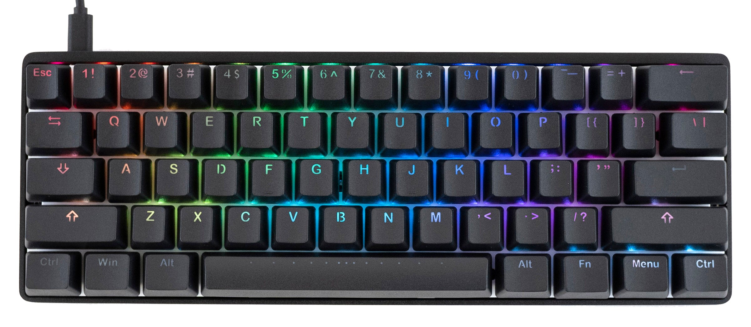 Vortex New POK3R Black Aluminum RGB 60% Mechanical Keyboard