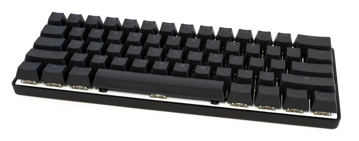 Vortex New POK3R Black Aluminum 60% RGB Double Shot PBT Mechanical Key