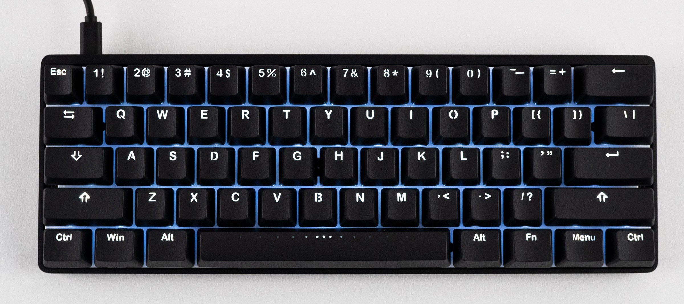 Vortex New POK3R Black Aluminum White LED Mechanical Keyboard