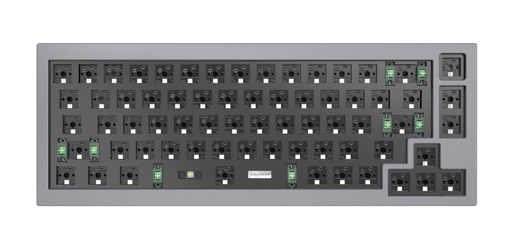 Keychron Q2 Silver Grey Aluminum Barebones 65% Mechanical Keyboard