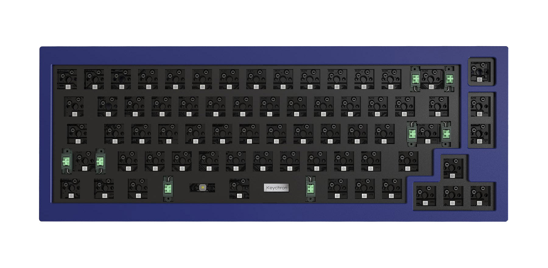 Keychron Q2 Navy Blue Aluminum Barebones 65% Mechanical Keyboard