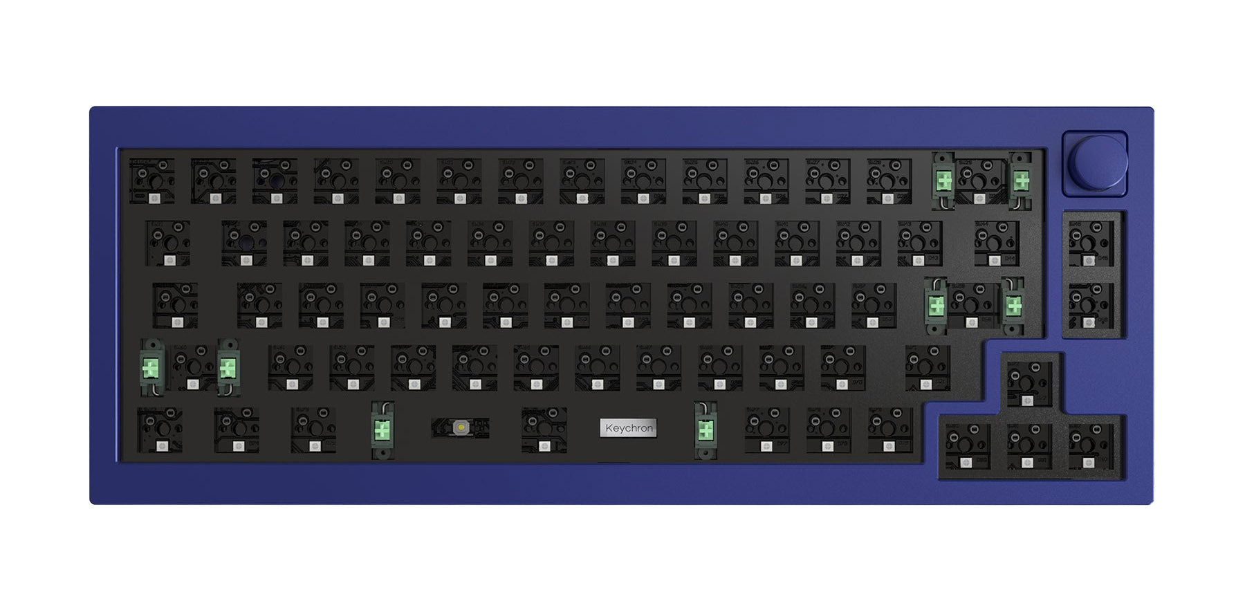 Keychron Q2 w/ Knob Navy Aluminum Barebones 65% Mechanical Keyboard