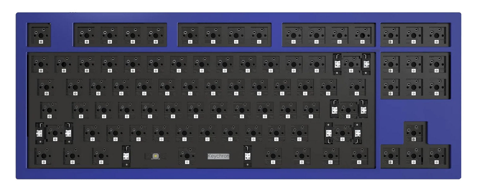 Keychron Q3 Navy Blue Aluminum Barebones TKL Mechanical Keyboard