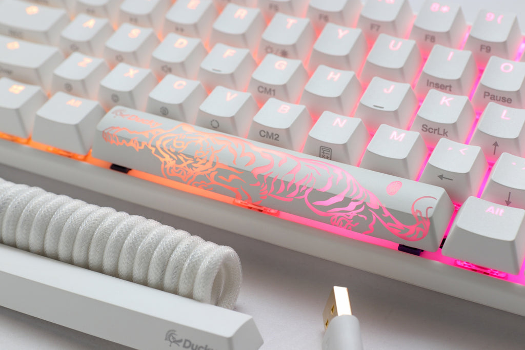 Keyboard Sf Ducky One 3 SF Pure White 65% Hotswap RGB Mechanical Keyboard w/ Quack