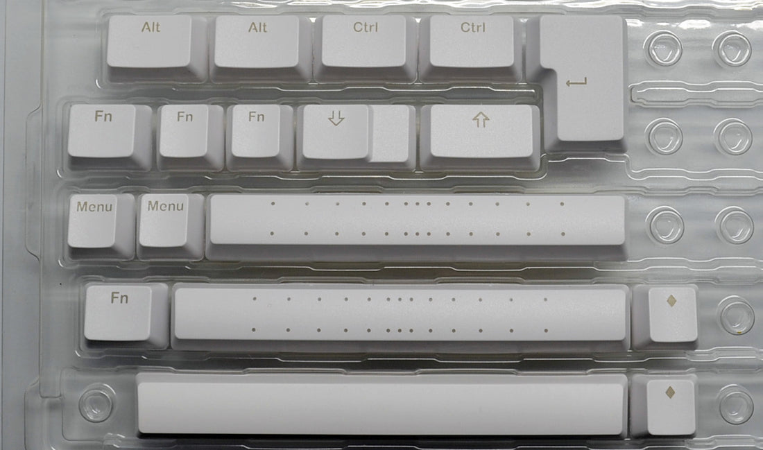 Vortex White Backlit 126 Key Double Shot PBT Keycap Set