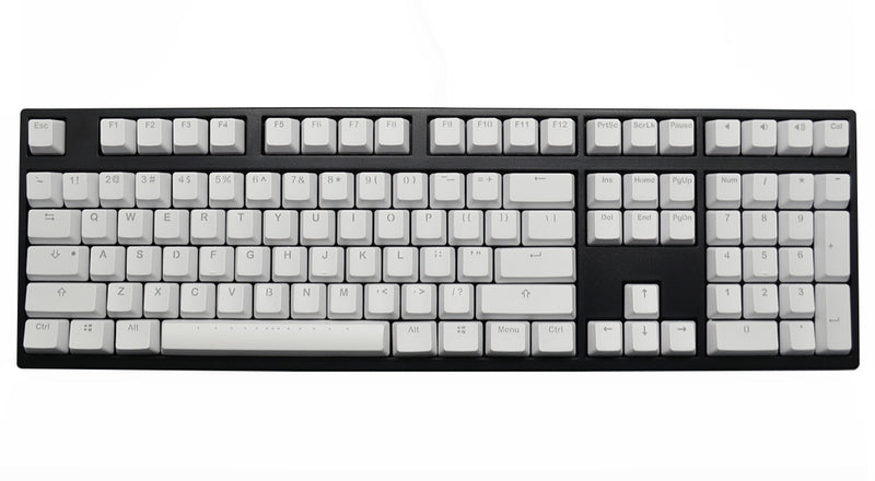 Vortex White Backlit 126 Key Double Shot PBT Keycap Set