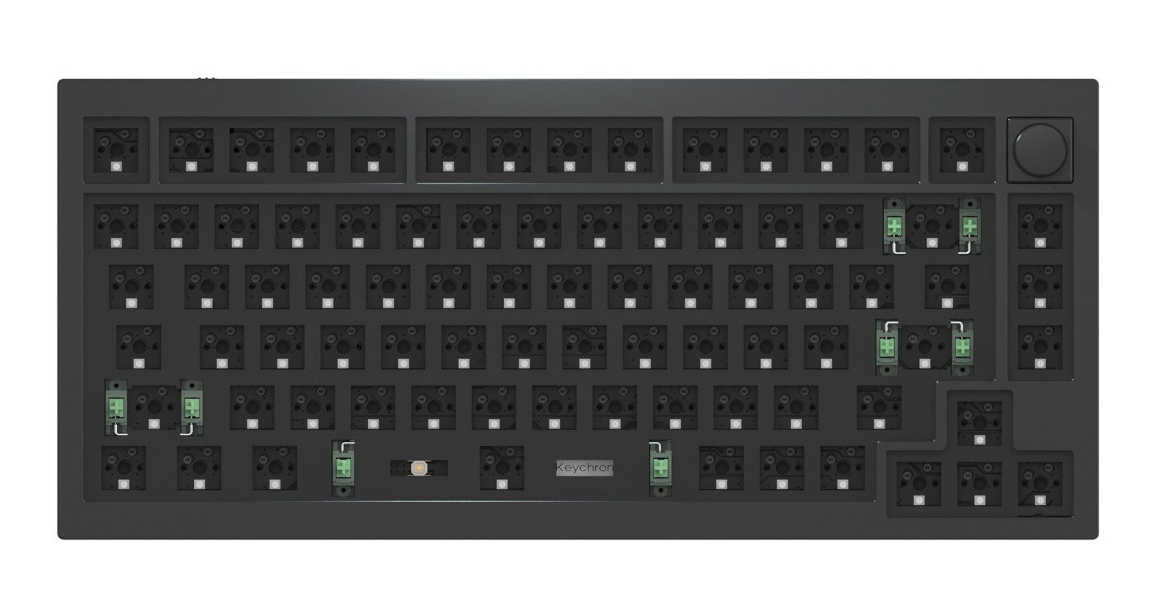 Keychron Q1 V2 w/ Knob Carbon Black Aluminum 75% Mechanical Keyboard