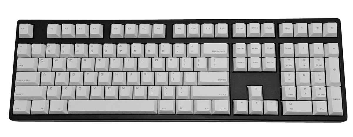 Vortex White 108 Key Cherry Profile Laser Etched PBT Keycap Set