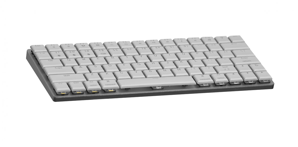 MK LowKey70 White Aluminum 75% Hotswap Bluetooth RGB Low Profile Mac M