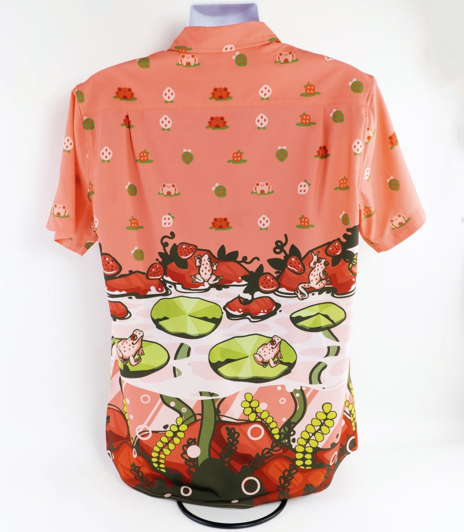 MK Strawberry Frog Hawaiian Button-up Shirt MKOOKZBNJT |29680|