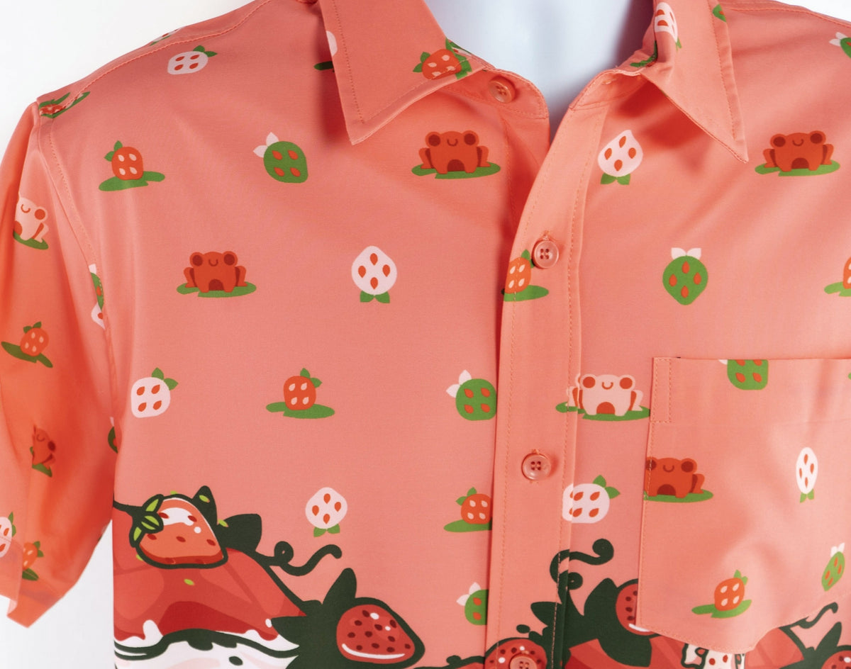 MK Strawberry Frog Hawaiian Button-up Shirt