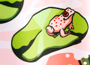 MK Strawberry Frog Hawaiian Button-up Shirt MKOOKZBNJT |29685|