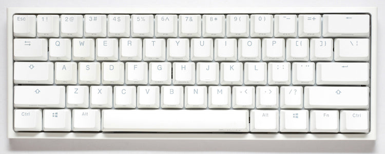 Ducky One 2 Mini Pro Pure White RGB LED 60% Double Shot PBT Mechanical Keyboard