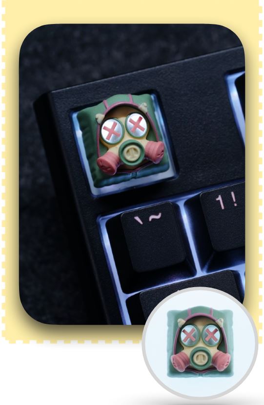 Hot Keys Project HKP Specter Crosseyes Backlit Sage Green Artisan Keycap MKSEO2BJNX |0|