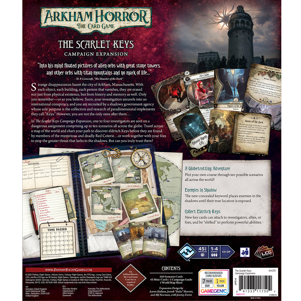 Arkham Horror LCG The Scarlet Keys Campaign Expansion Arkham Horror LCG The Scarlet Keys Campaign Expansion