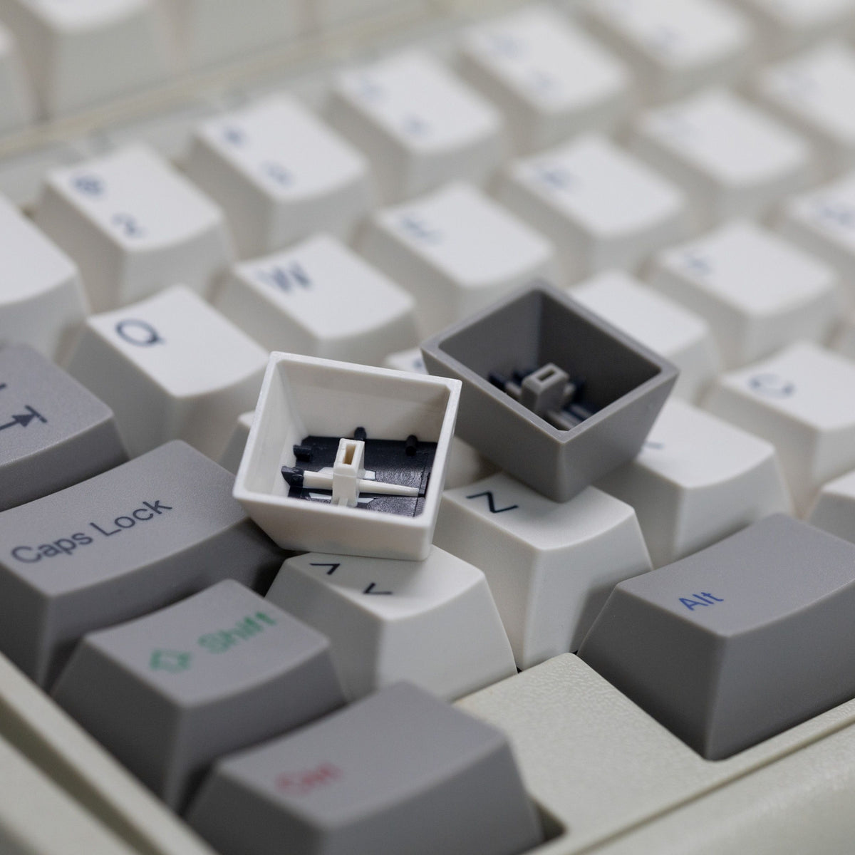 Tai-Hao Vintage White / Grey Backlit 138 Key Cubic Profile ABS Double