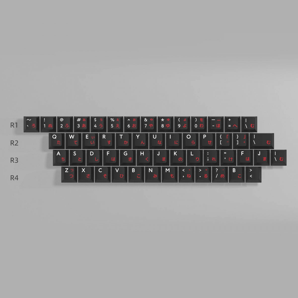 KBDFans PBTfans WOB Crosshair Alphas with Japanese Sub-legends 53 Key