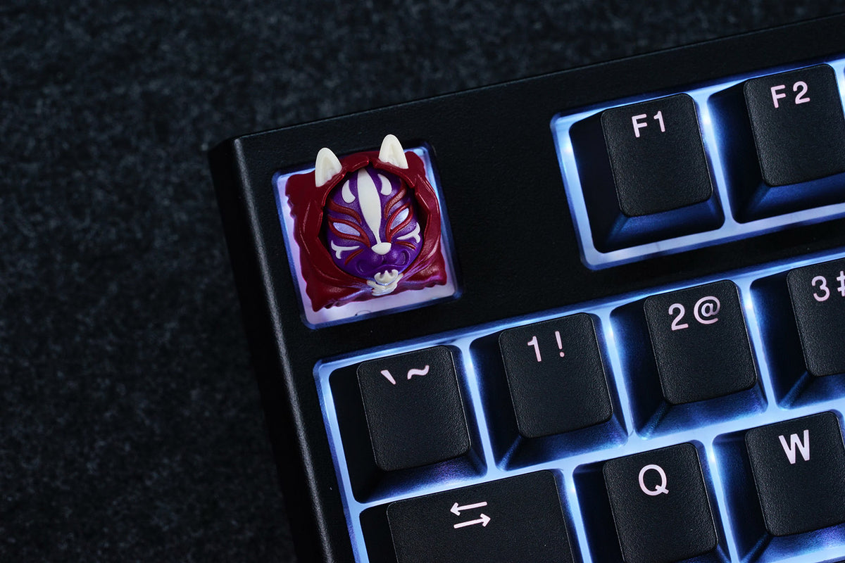 Project Gunship Key Keyboard Hot Keys Project HKP Kitsune Burgundy Purple Artisan Keycap