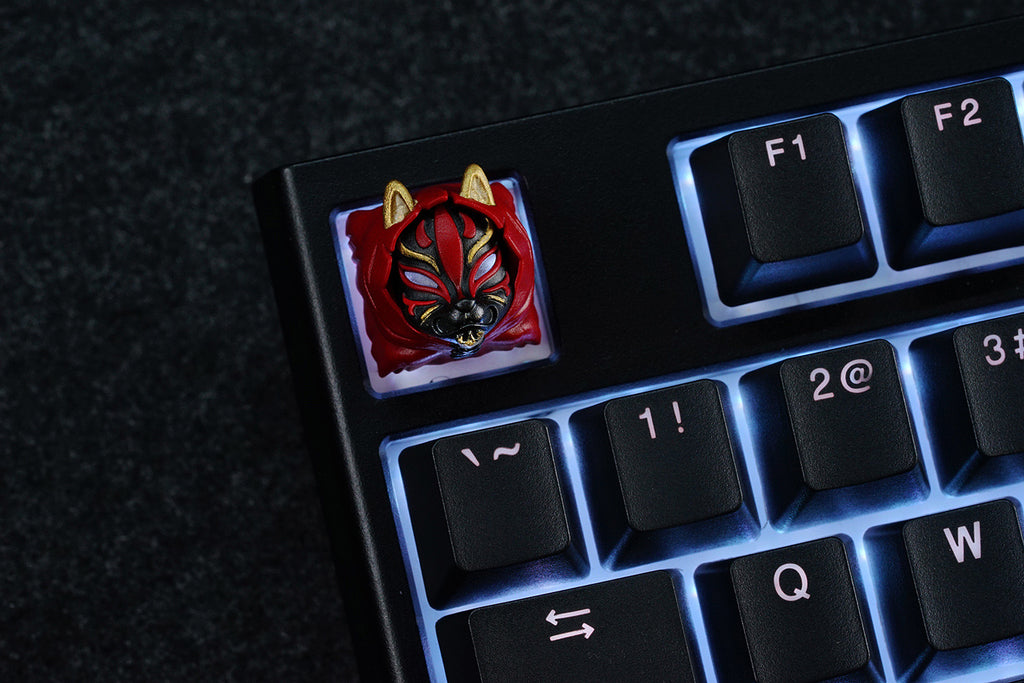 Project Red Key Hot Keys Project HKP Kitsune Red Gold Artisan Keycap