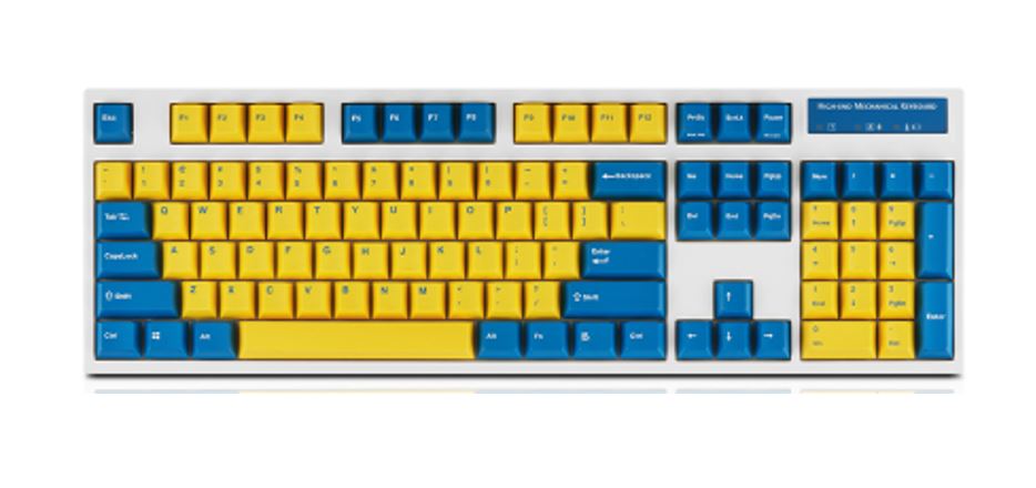Leopold FC900RBT Yellow/Blue Mechanical Keyboard
