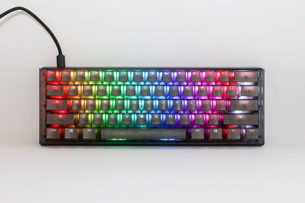Ducky One 3 Mini Aura Clear Black 60% Hotswap RGB LED Double Shot ABS