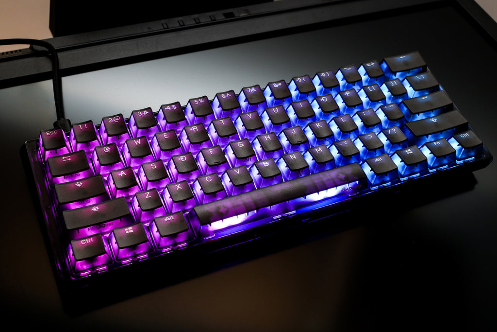 Ducky One 3 Mini Aura Clear Black 60% Hotswap RGB LED Double Shot ABS