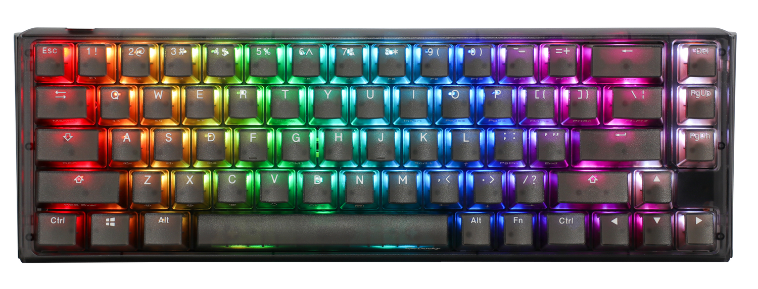 Ducky One 3 SF Aura Clear Black 65% Hotswap RGB Double Shot ABS Mechan