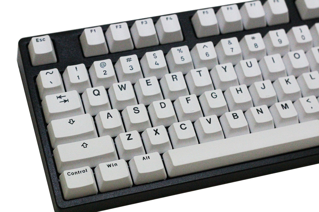 Vortex Black on White 104 Key OEM Profile Double Shot PBT Keycap Set