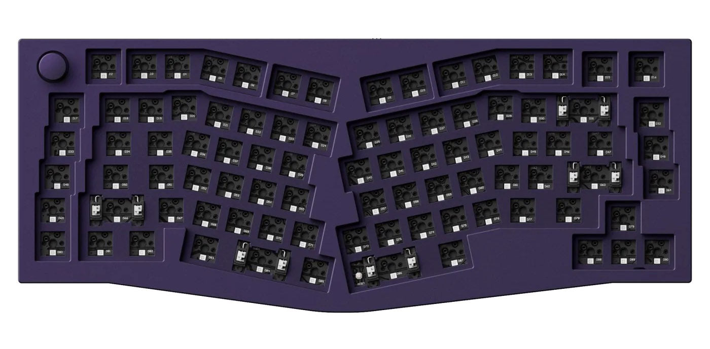 Keychron Q10 w/ Knob Purple Aluminum Barebones Mechanical Keyboard