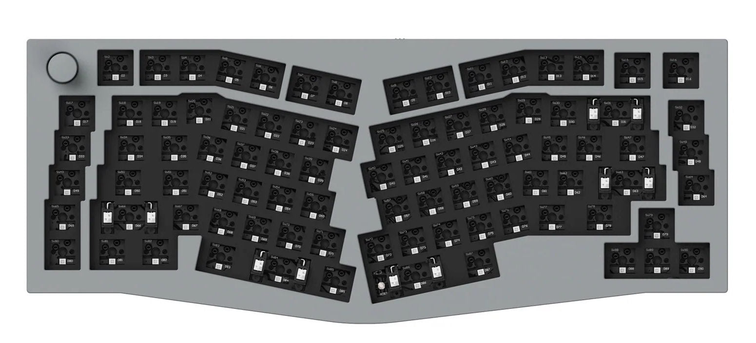 Keychron Q10 w/ Knob Grey Aluminum Barebones Mechanical Keyboard