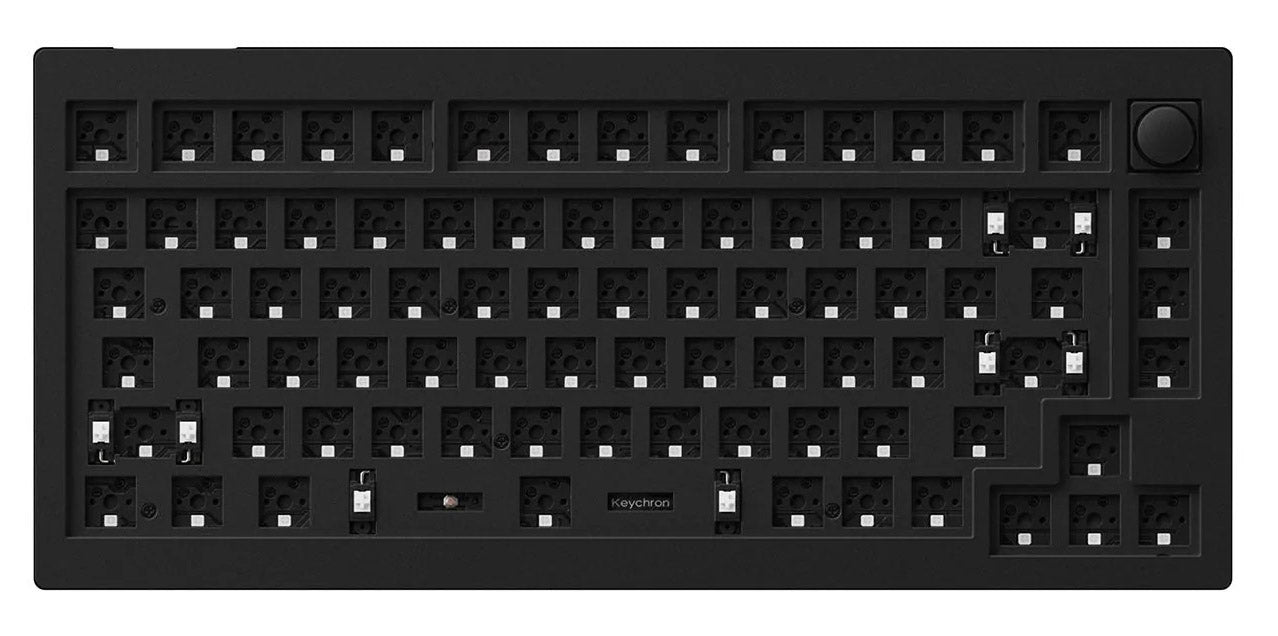 Keychron V1 w/ Knob Carbon Black Barebones 75% Mechanical Keyboard
