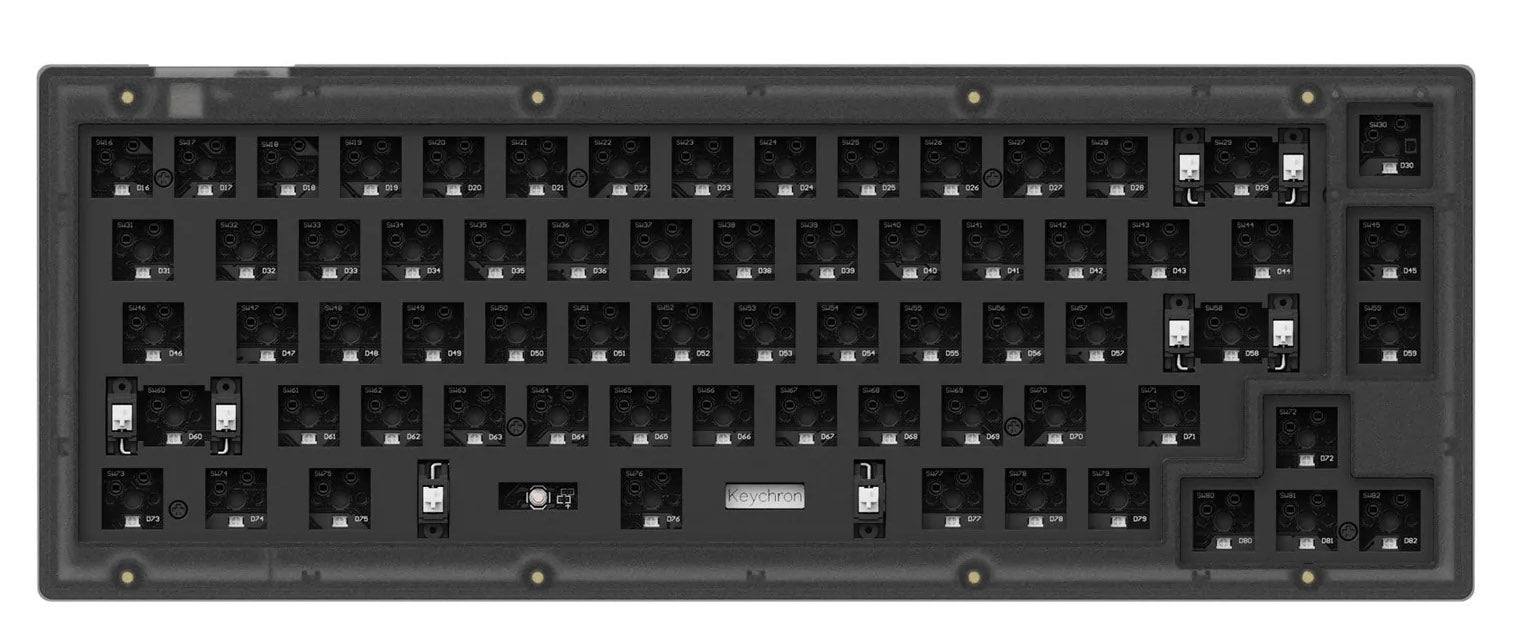 Keychron V2 Frosted Black Barebones 65% Mechanical Keyboard