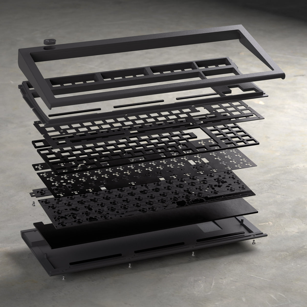 Vortex Display Build Vortex Model M SSK WK 6.25u Aluminum Barebones TKL Hotswap RGB DIY Key