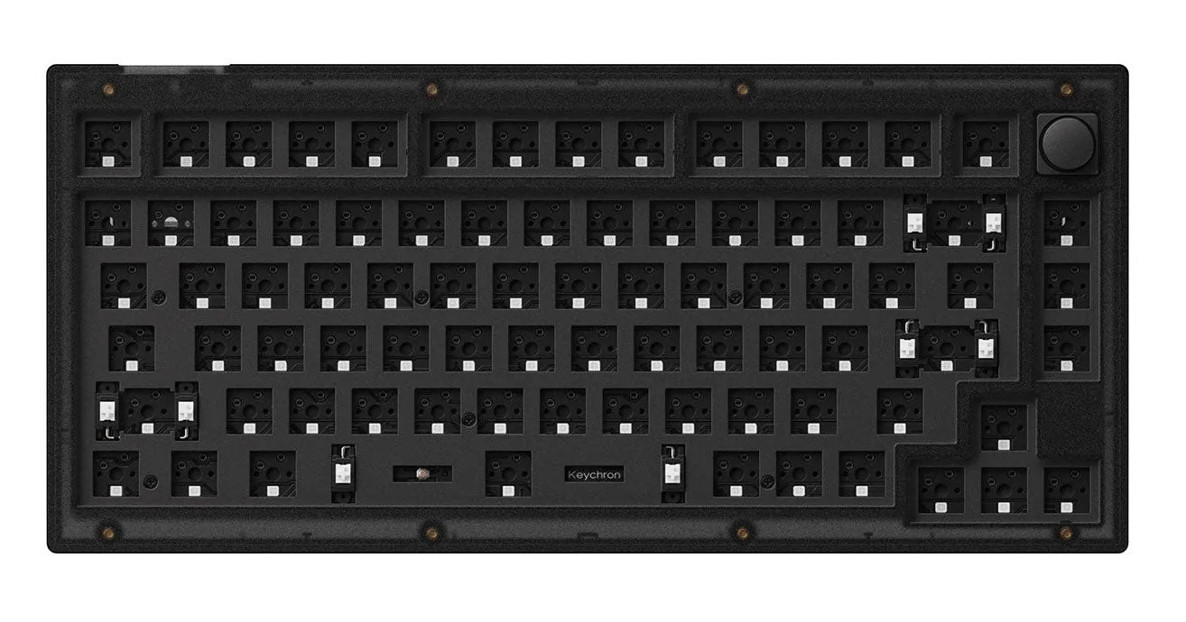 Keychron V1 w/ Knob Frosted Black Barebones 75% Mechanical Keyboard