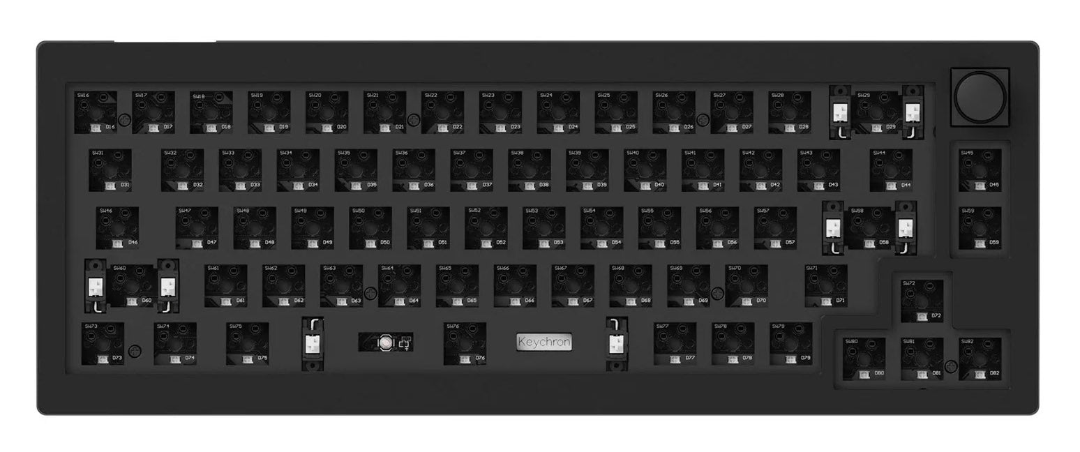 Keychron V2 w/ Knob Carbon Black Barebones 65% Mechanical Keyboard