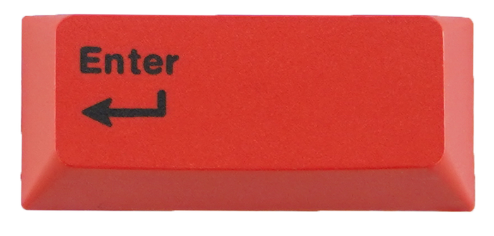 Red Button. Enter Leopold Red Enter Cherry Profile Dye Sub PBT Keycap