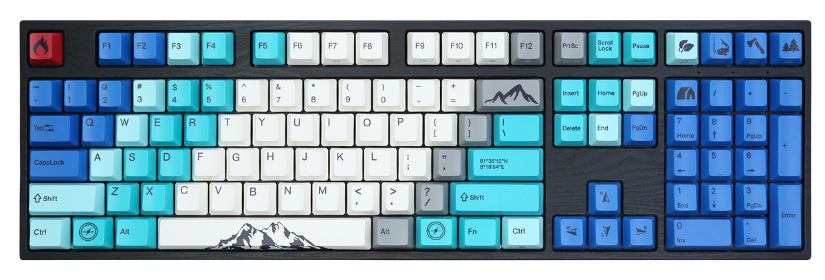 Varmilo VA Series V2 Summit R1 White LED Dye Sub PBT Mechanical Keyboa