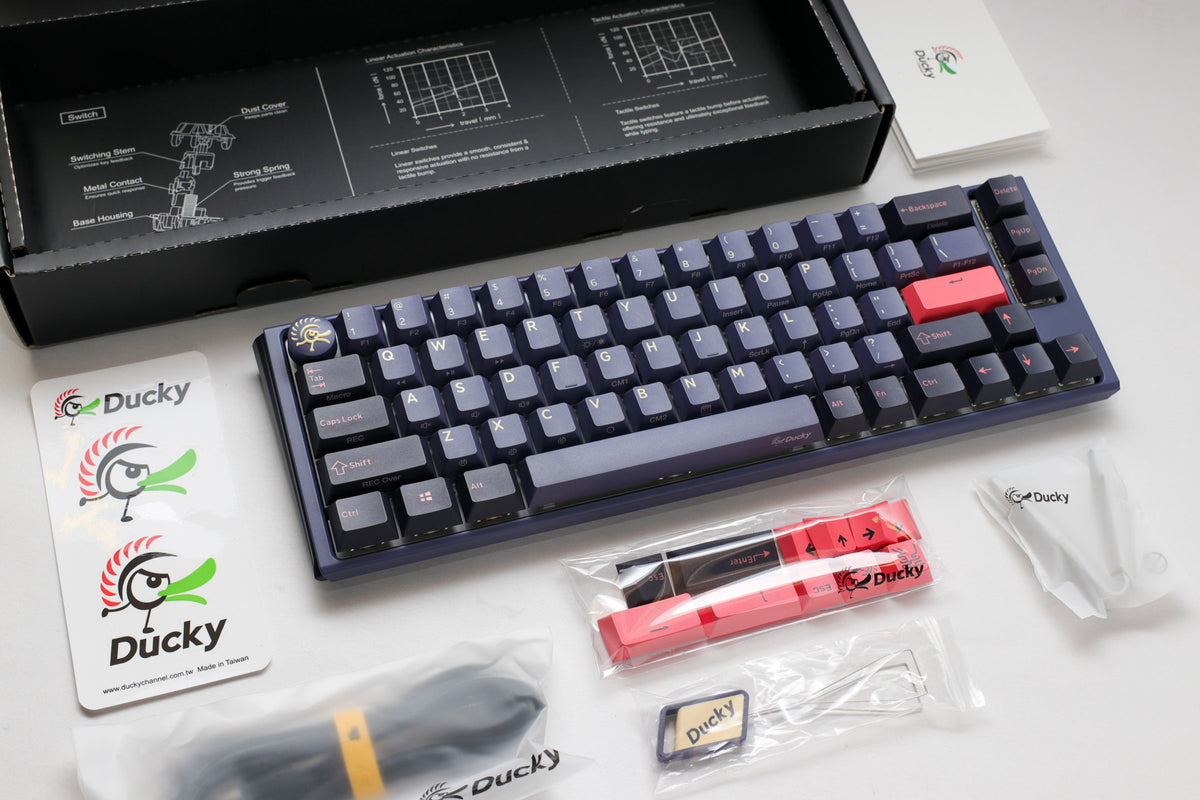 Ducky One 3 SF Cosmic Blue 65% Hotswap RGB Double Shot PBT QUACK Mecha