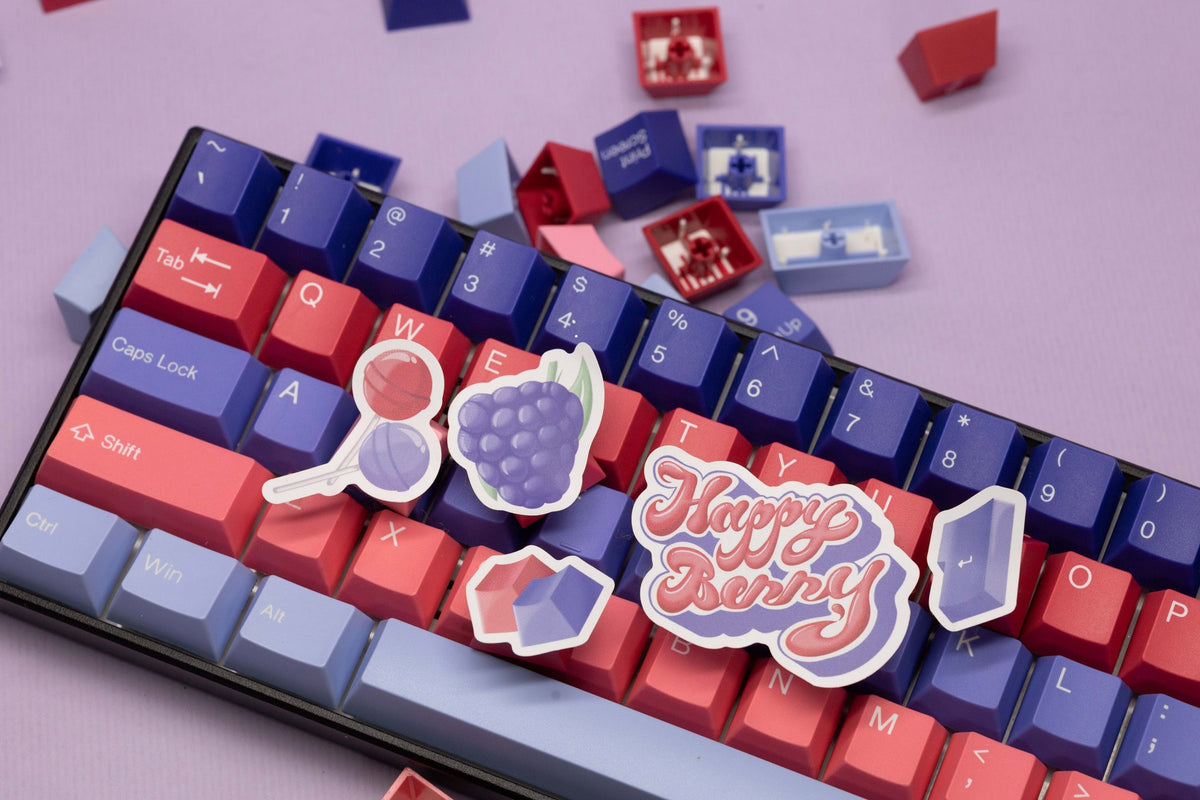 Tai-Hao Blueberry & Strawberry 308 Key Cubic Profile ABS Double Shot K