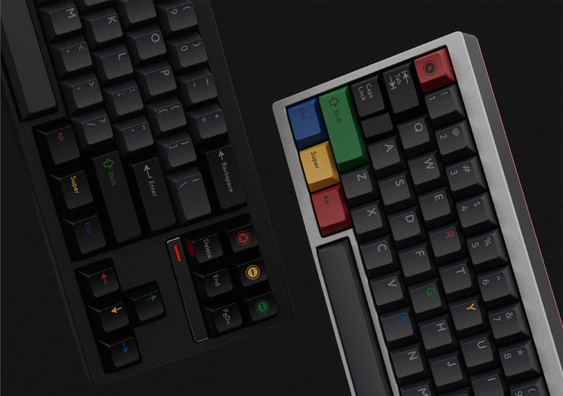 KBDFans PBTFans Retro Dark Lights RGBY Kit 31 Key Cherry Profile Doubl