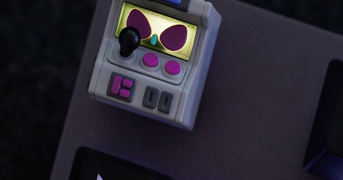 Hot Keys Project HKP Error Smart Grey Purple Artisan Keycap