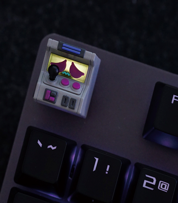 Hot Keys Project HKP Error Keycap Sad Grey Purple Artisan Keycap MKHT7UHG45 |0|