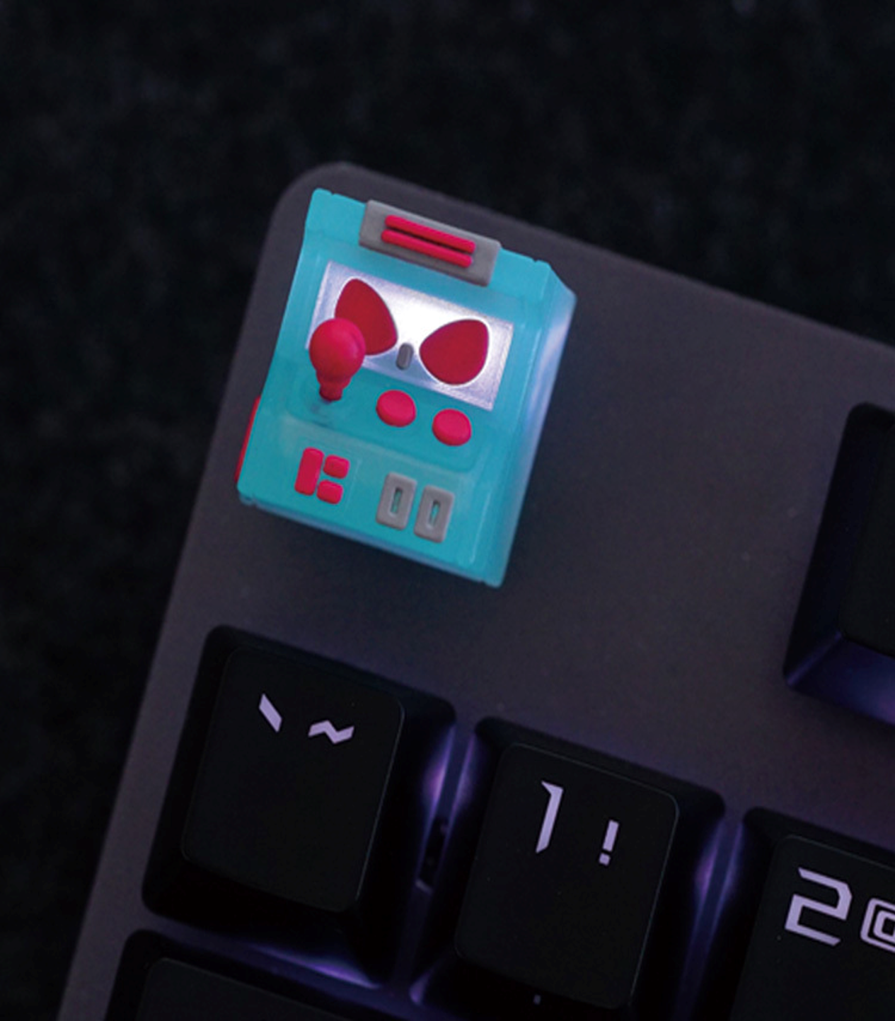 Hot Keys Project HKP Error Smart Trans Blue Red Artisan Keycap