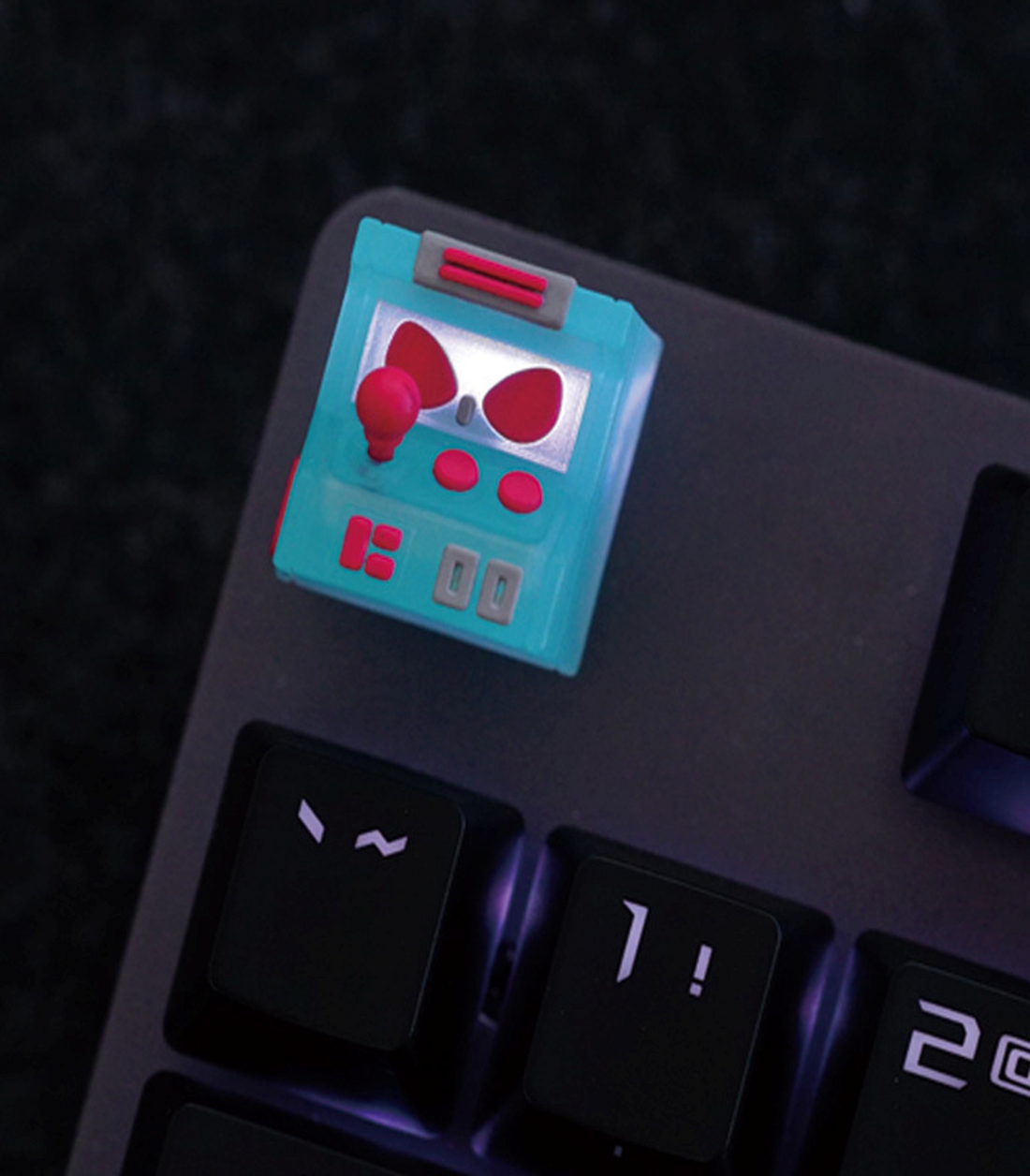 Project Red Key Hot Keys Project HKP Error Smart Trans Blue Red Artisan Keycap