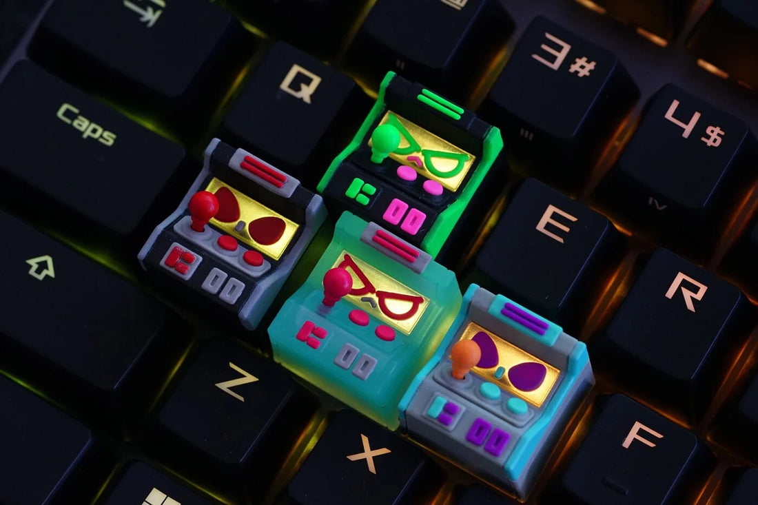 Project Gunship Key Keyboard Hot Keys Project HKP Error Angry Trans Blue Red Artisan Keycap