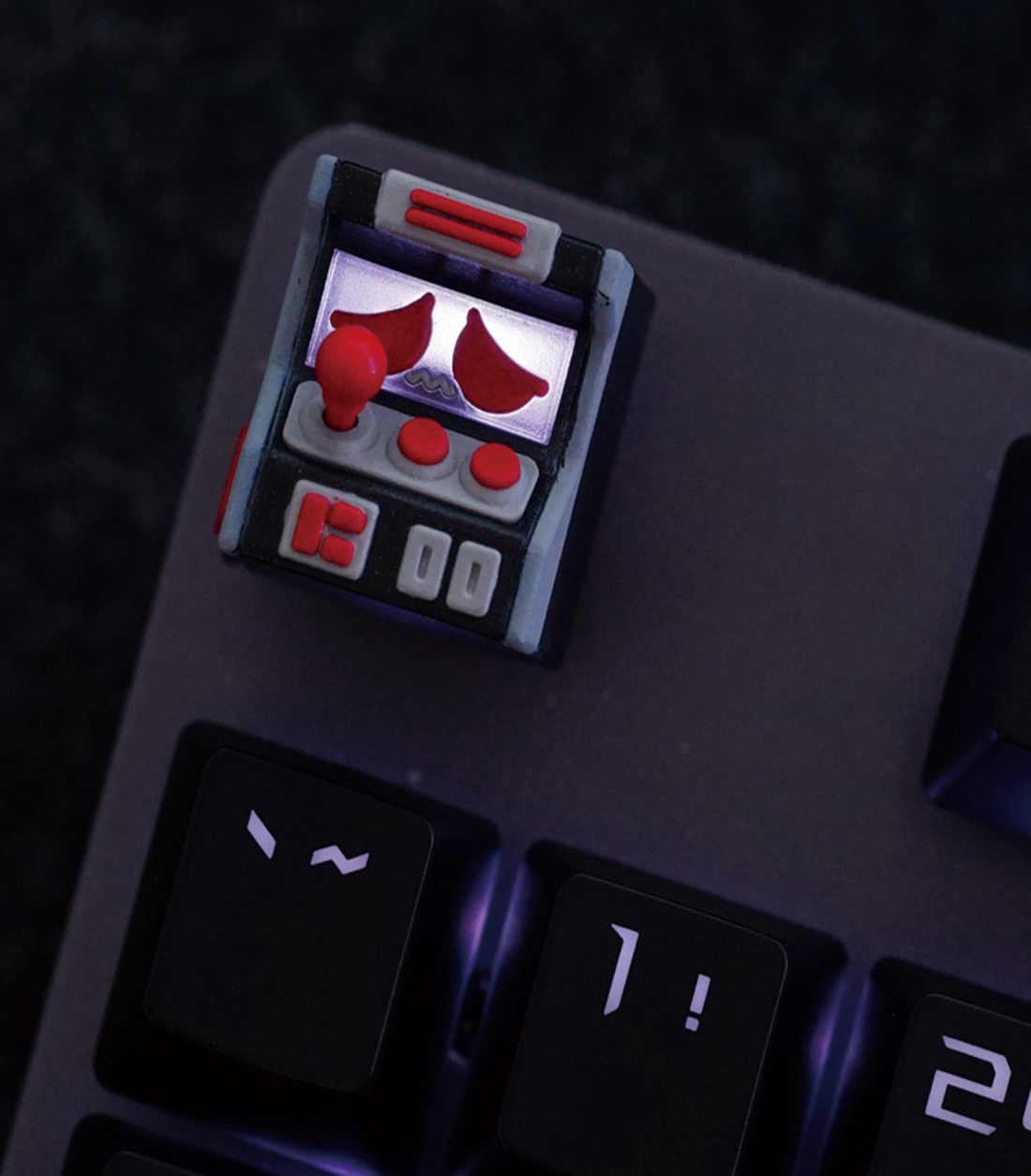 Project Red Key Hot Keys Project HKP Error Sad Black Grey Red Artisan Keycap